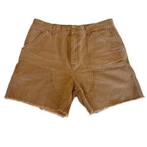 Carhartt WIP Double Knee Duck Canvas Cut-Off Carpenter Shorts Brown 34